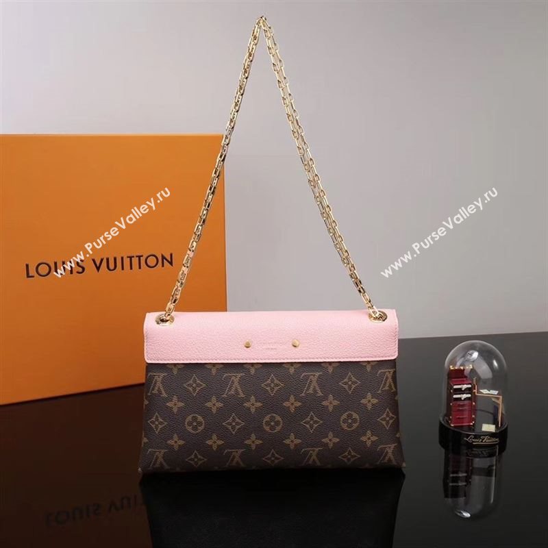 LV Louis Vuitton Pallas Chain Handbag M40543 Monogram Leather Bag Pink