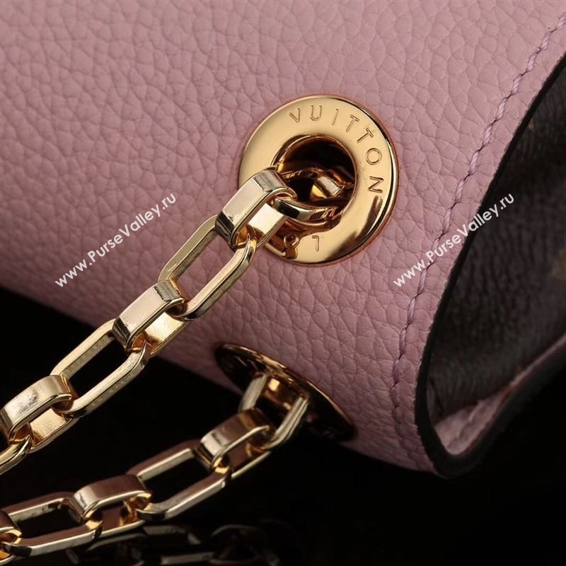 LV Louis Vuitton Pallas Chain Handbag M40543 Monogram Leather Bag Pink