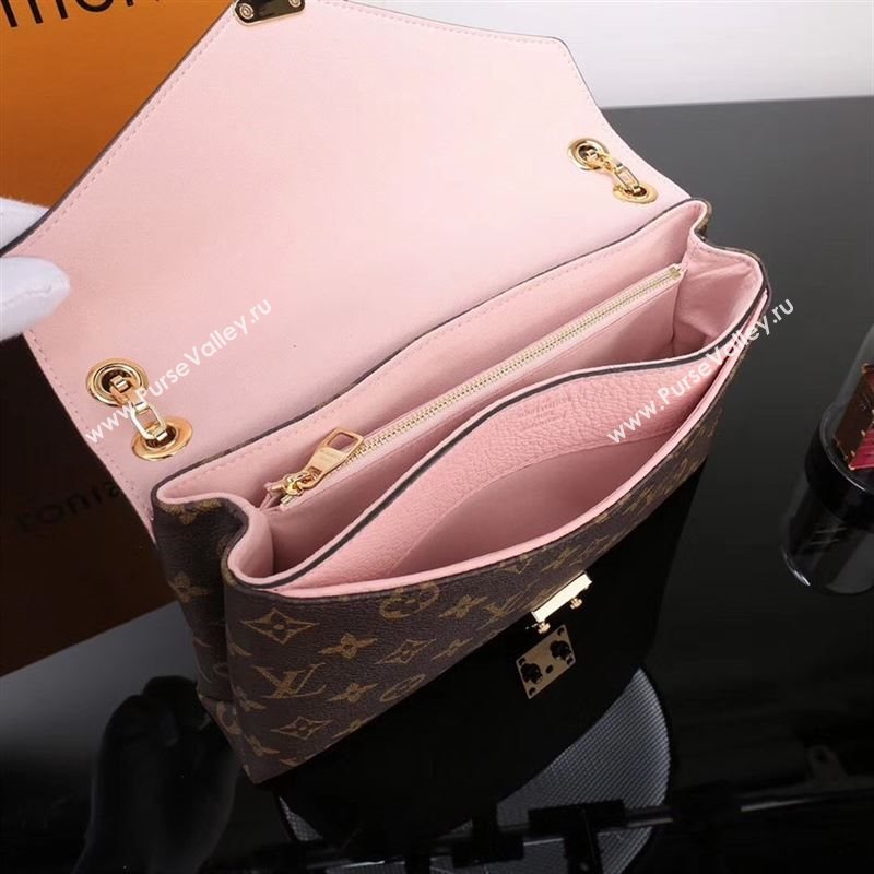 LV Louis Vuitton Pallas Chain Handbag M40543 Monogram Leather Bag Pink