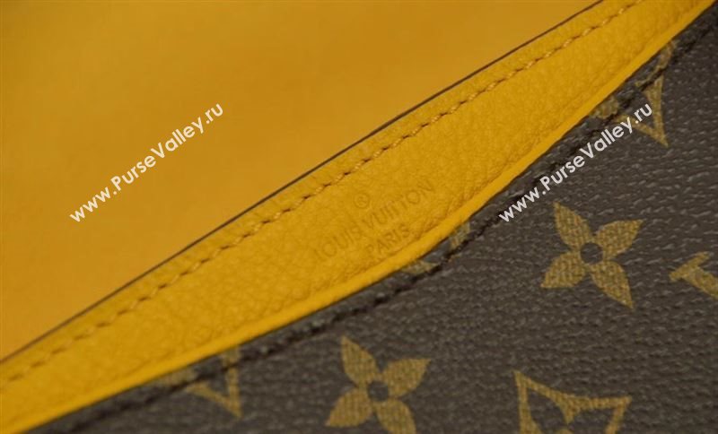 LV Louis Vuitton Pallas Chain Handbag M41246 Monogram Leather Bag Yellow