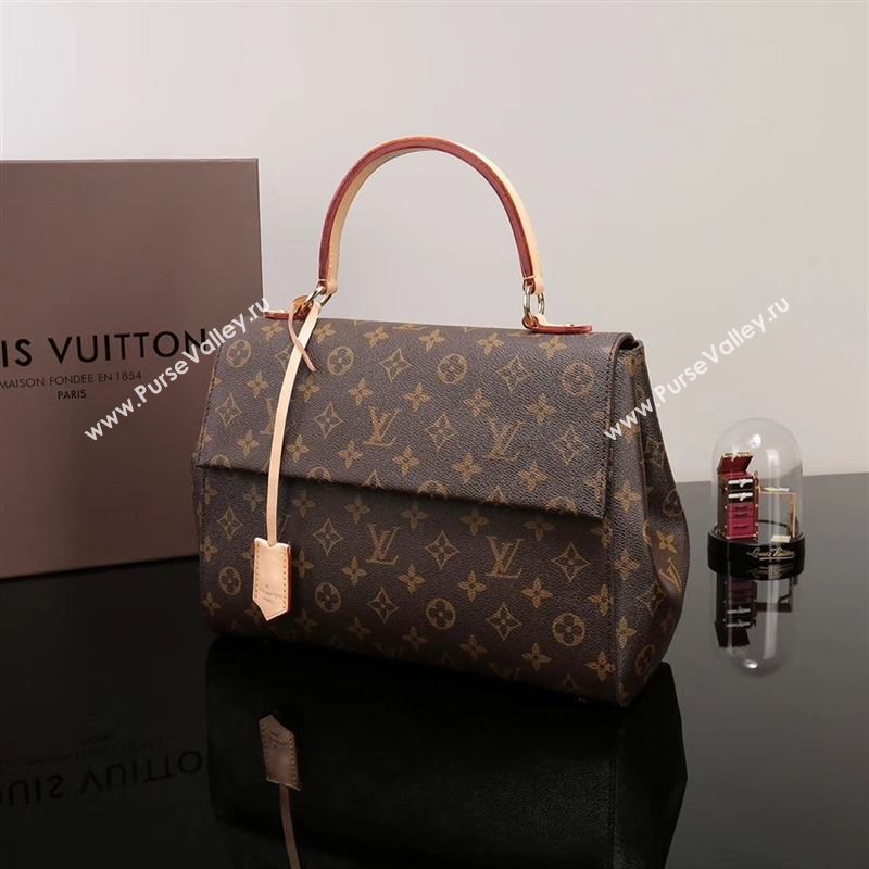 LV Louis Vuitton Cluny Medium Handbag M42735 Monogram Bag Blue