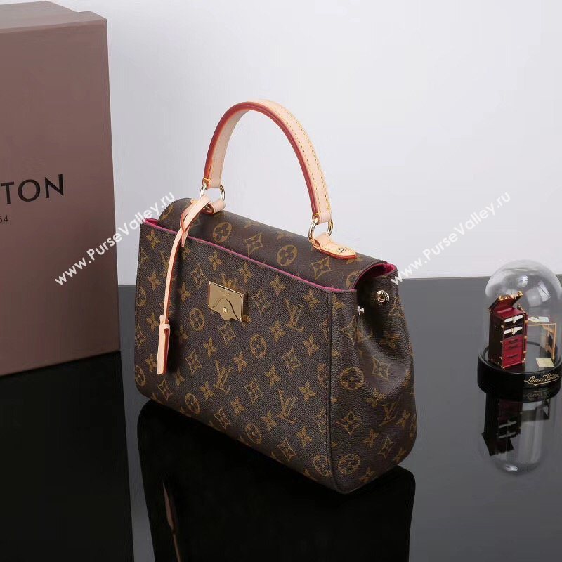 LV Louis Vuitton Cluny BB Handbag M42738 Monogram Shoulder Bag Wine