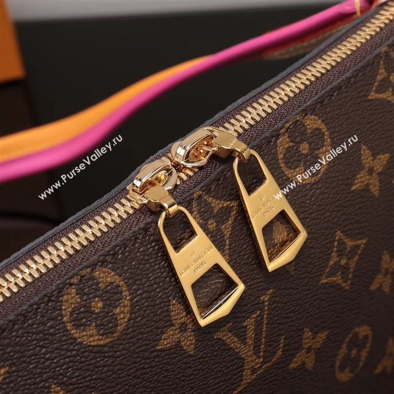 LV Louis Vuitton Monogram M44053 Small Shoulder Zipper Bag Handbag Pink