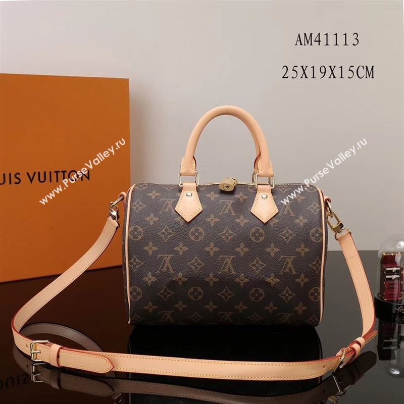 LV Louis Vuitton Speedy 25 Bag M41113 Monogram Handbag Brown