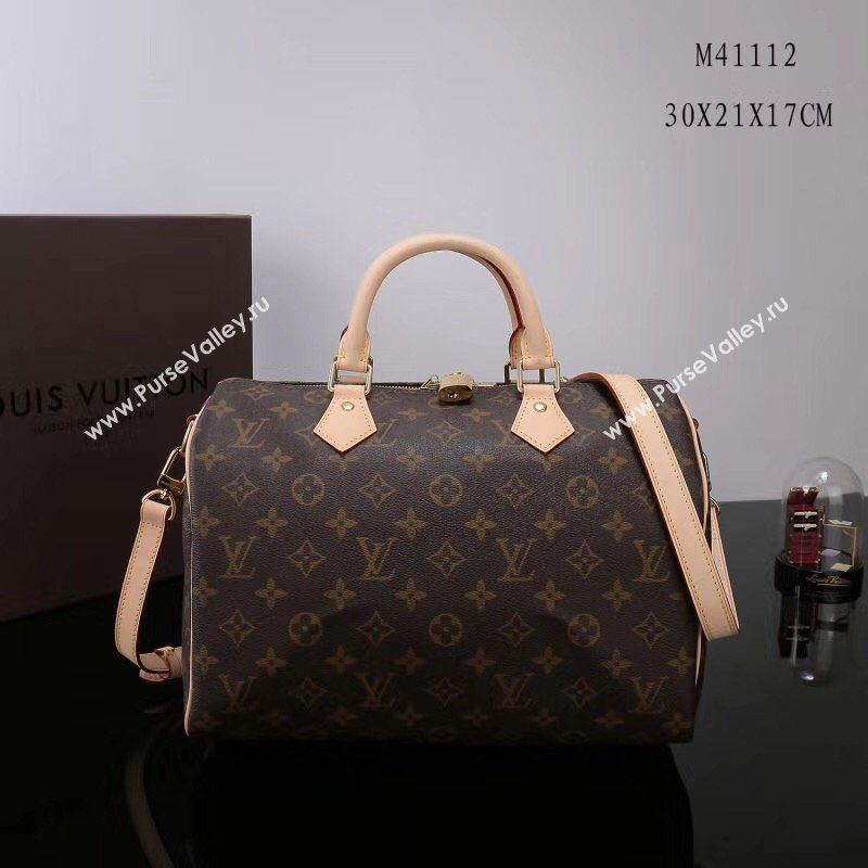 LV Louis Vuitton Speedy 30 Bag M41112 Monogram Handbag Brown