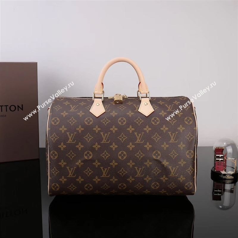 LV Louis Vuitton Speedy 35 Bag M41111 Monogram Handbag Brown