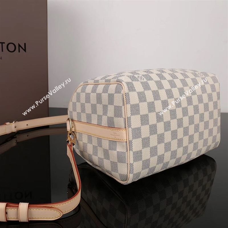 LV Louis Vuitton Speedy 25 Bag N41374 Damier Handbag White