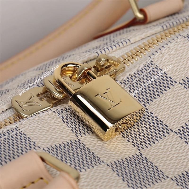 LV Louis Vuitton Speedy 30 Bag N41373 Damier Handbag White