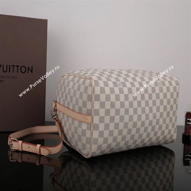 LV Louis Vuitton Speedy 35 Bag N41372 Damier Handbag White