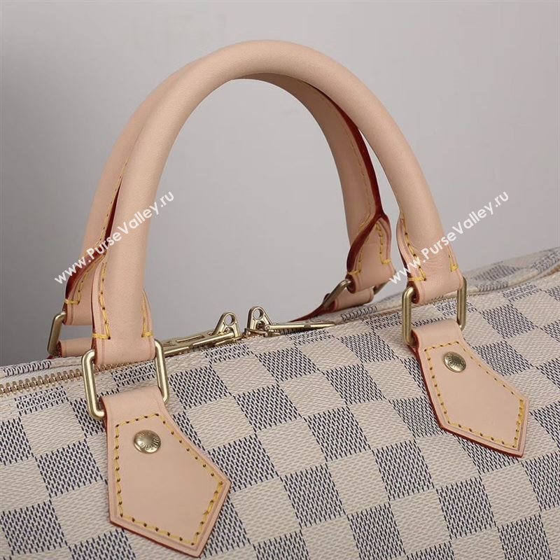 LV Louis Vuitton Speedy 35 Bag N41372 Damier Handbag White