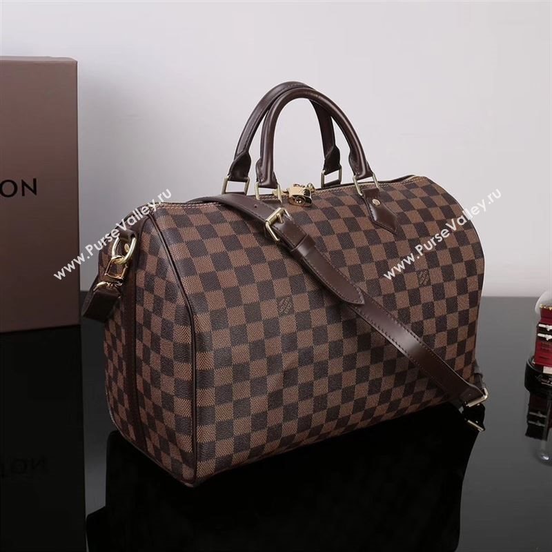 LV Louis Vuitton Speedy 35 Bag N41366 Damier Handbag Brown