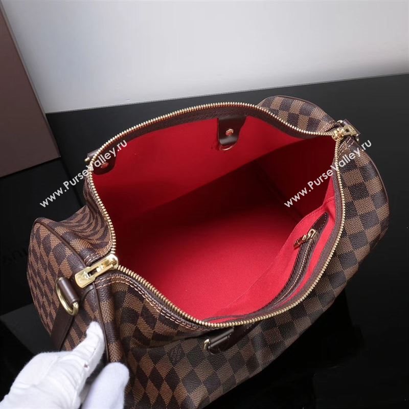 LV Louis Vuitton Speedy 35 Bag N41366 Damier Handbag Brown