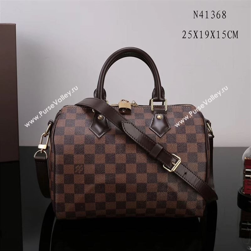 LV Louis Vuitton N41368 Speedy 25 Bag Damier Handbag Brown