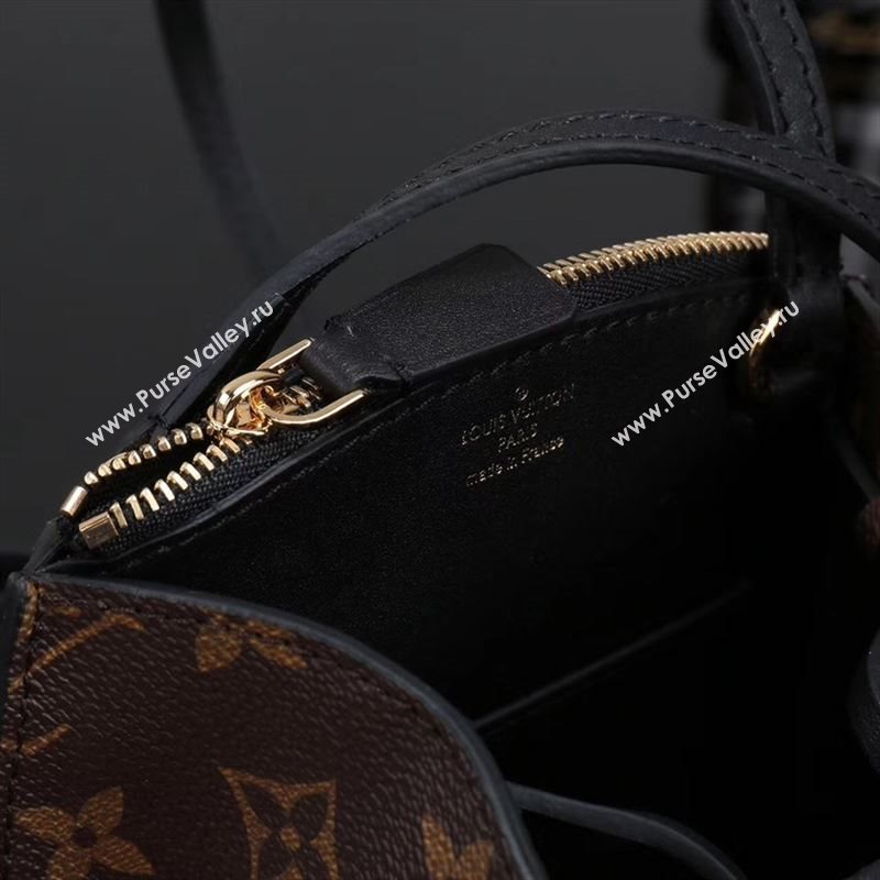 LV Louis Vuitton M67802 Noe Tassel Shoulder Bag Monogram Leather Handbag Black