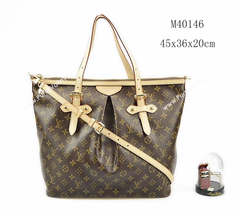 LV Louis Vuitton Menilmontant Bag M40146 Monogram Handbag Brown