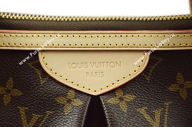 LV Louis Vuitton Menilmontant Bag M40146 Monogram Handbag Brown