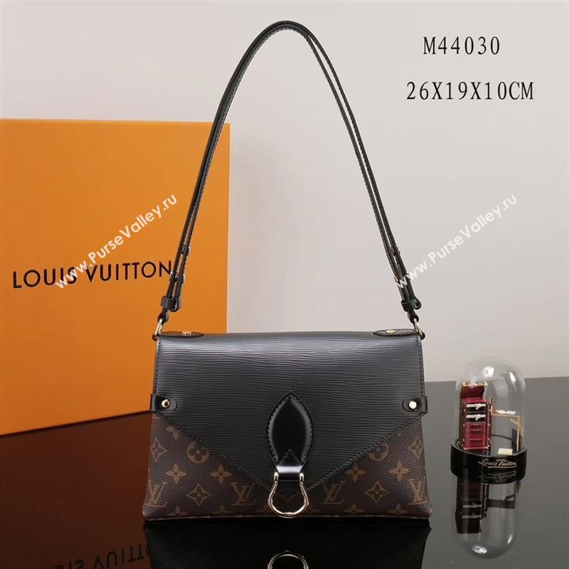 LV Louis Vuitton Monogram Saint Michel Bag M44031 Epi Handbag Black