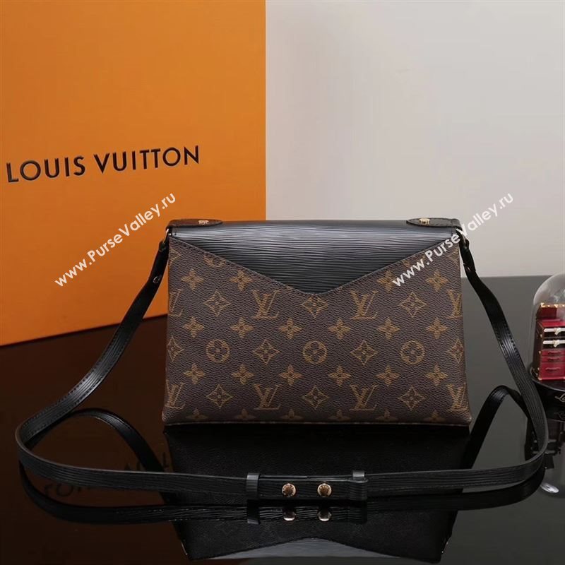 LV Louis Vuitton Monogram Saint Michel Bag M44031 Epi Handbag Black