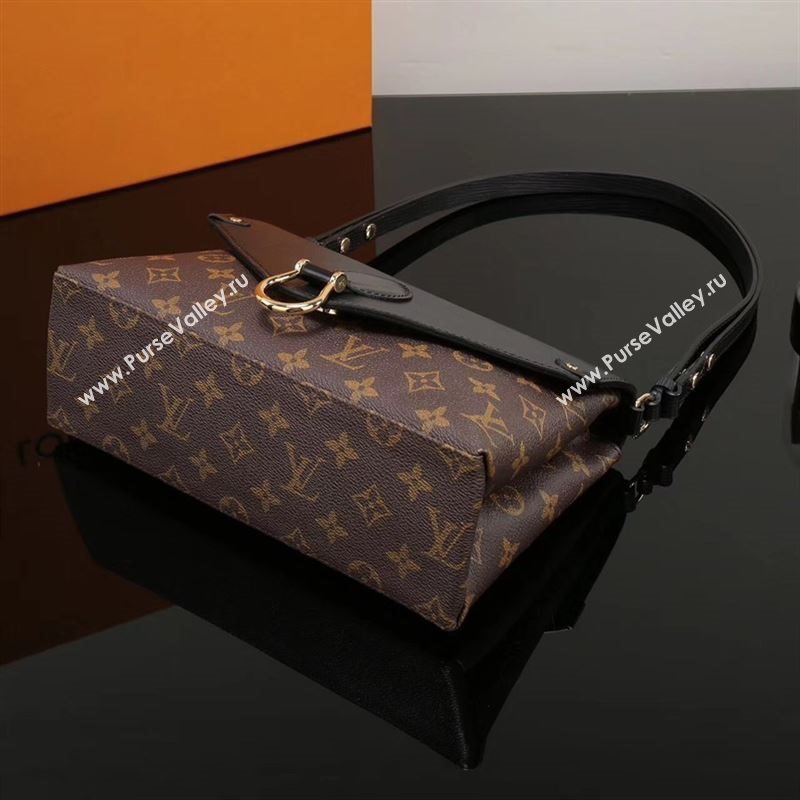 LV Louis Vuitton Monogram Saint Michel Bag M44031 Epi Handbag Black