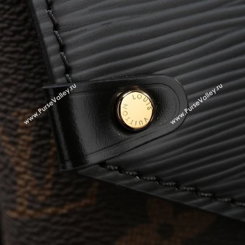 LV Louis Vuitton Monogram Saint Michel Bag M44031 Epi Handbag Black