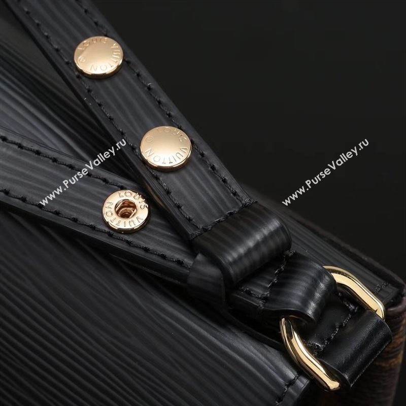 LV Louis Vuitton Monogram Saint Michel Bag M44031 Epi Handbag Black