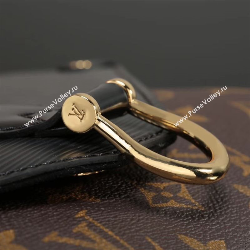 LV Louis Vuitton Monogram Saint Michel Bag M44031 Epi Handbag Black