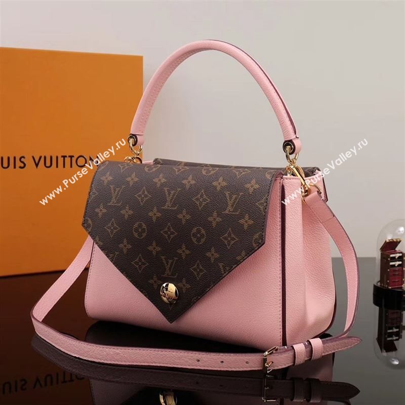 LV Louis Vuitton Monogram Double V Handbag M54440 Leather Shoulder Bag Pink