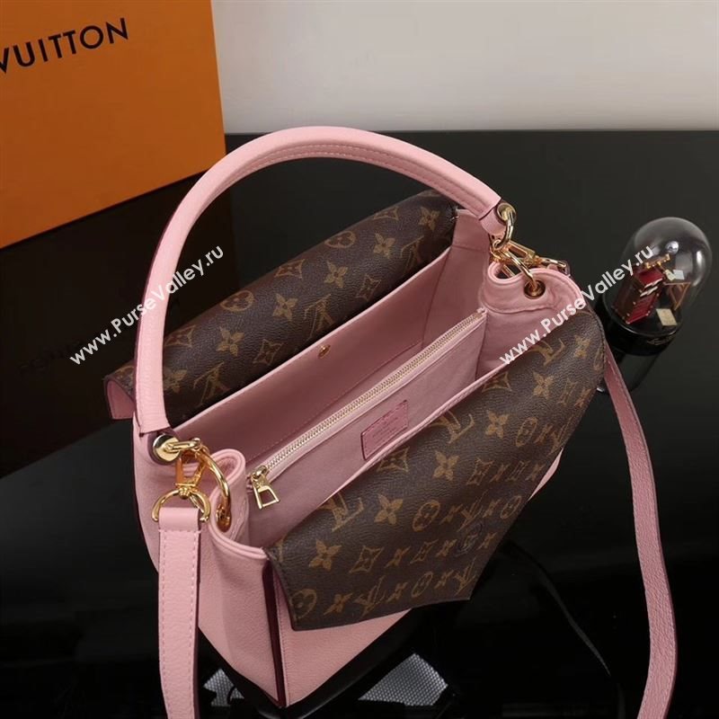 LV Louis Vuitton Monogram Double V Handbag M54440 Leather Shoulder Bag Pink