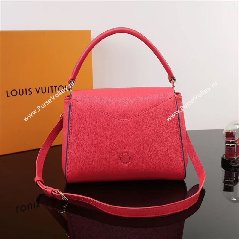 LV Louis Vuitton Monogram Double V Handbag M54624 Leather Shoulder Bag Red