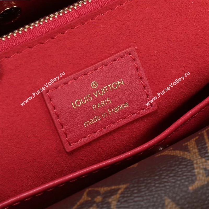 LV Louis Vuitton Monogram Double V Handbag M54624 Leather Shoulder Bag Red