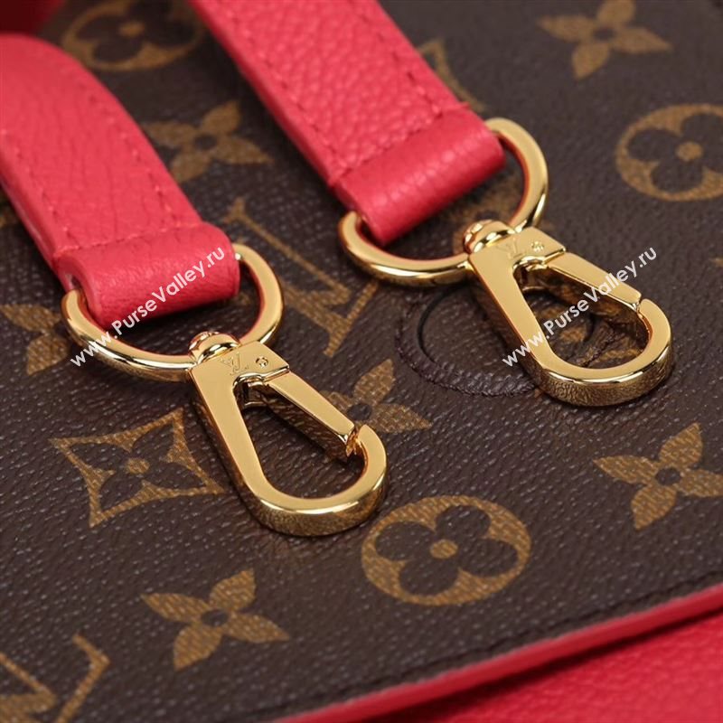 LV Louis Vuitton Monogram Double V Handbag M54624 Leather Shoulder Bag Red