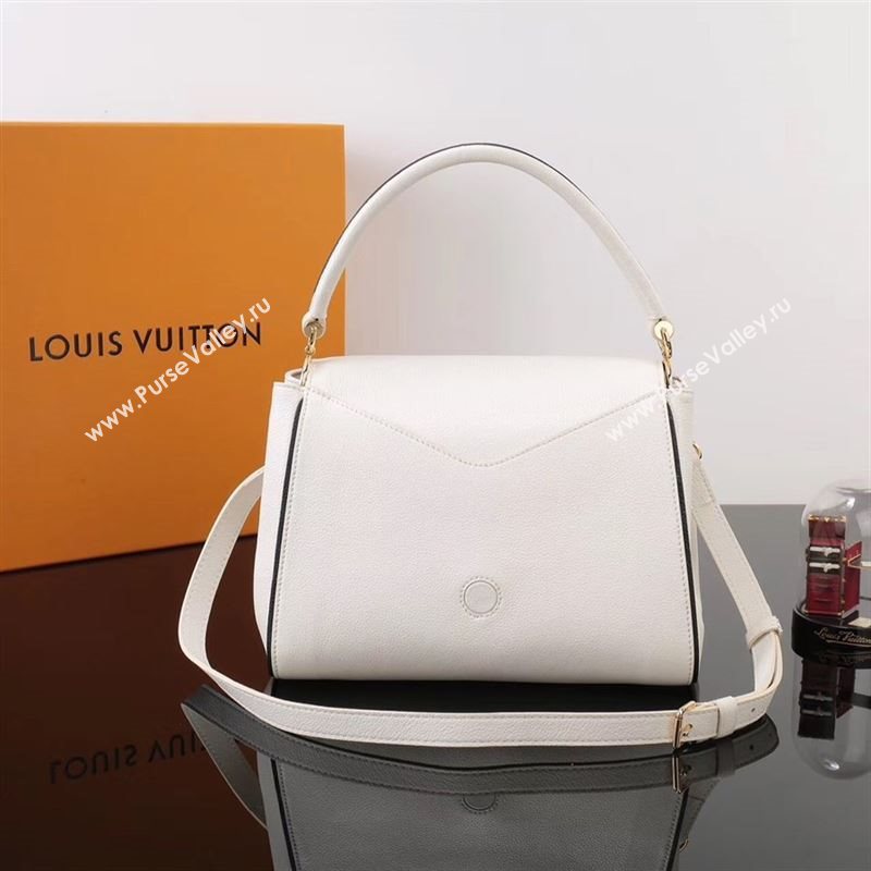 LV Louis Vuitton Monogram Double V Handbag M54438 Leather Shoulder Bag White