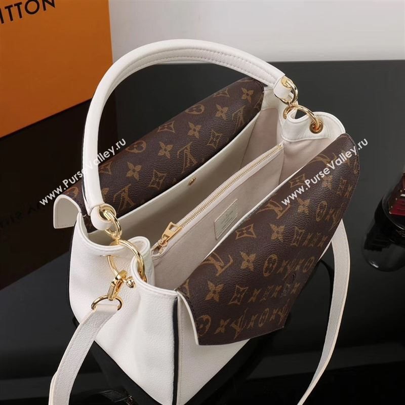 LV Louis Vuitton Monogram Double V Handbag M54438 Leather Shoulder Bag White