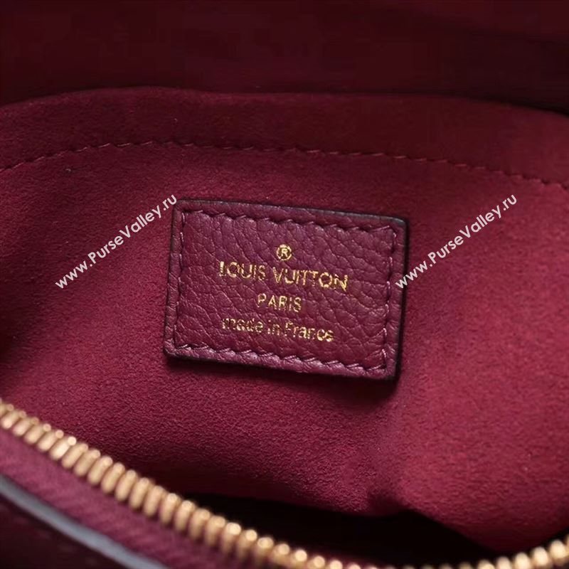 LV Louis Vuitton Monogram Pallas BB Handbag M62961 Shoulder Bag Maroon