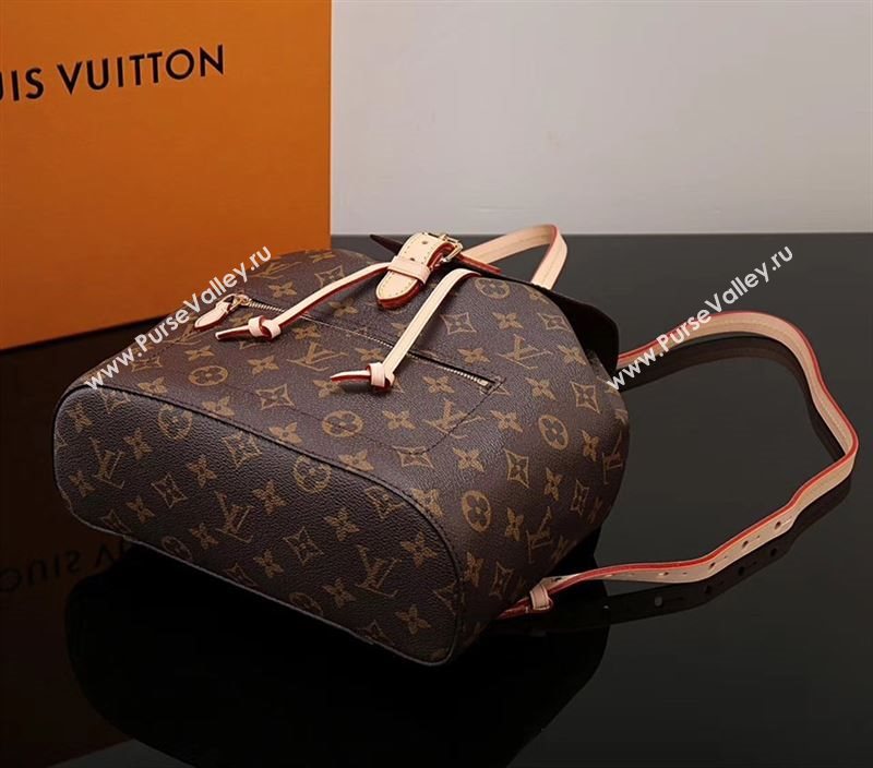 LV Louis Vuitton Monogram Montsouris Backpack M43431 Shoulder Bag Brown