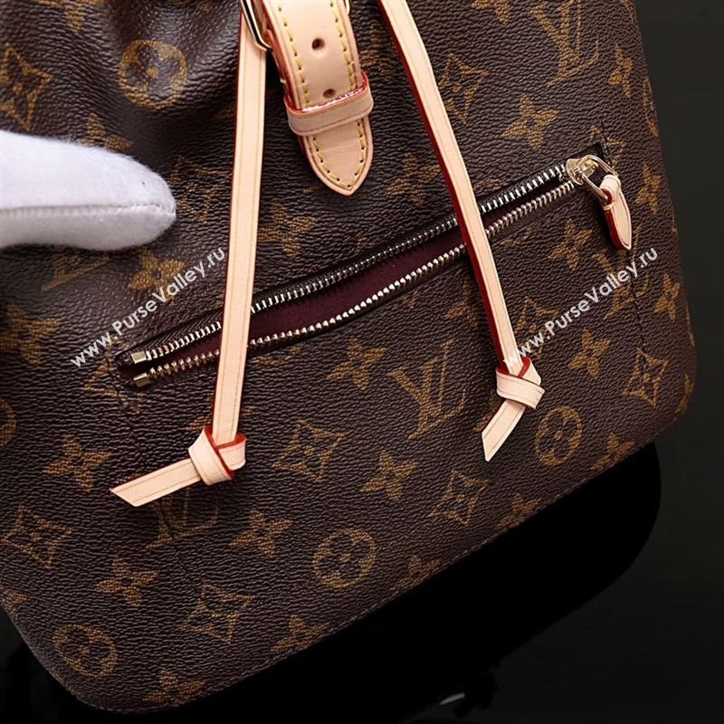 LV Louis Vuitton Monogram Montsouris Backpack M43431 Shoulder Bag Brown