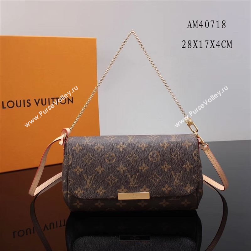 LV Louis Vuitton Monogram Shoulder Bag AM40718 Handbag Brown
