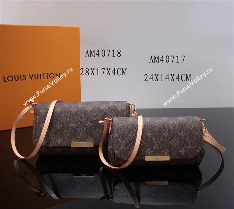 LV Louis Vuitton Monogram Shoulder Bag AM40718 Handbag Brown