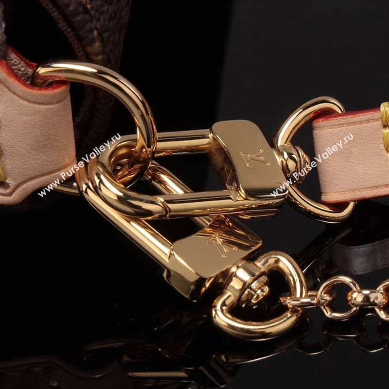 LV Louis Vuitton Monogram Shoulder Bag AM40718 Handbag Brown