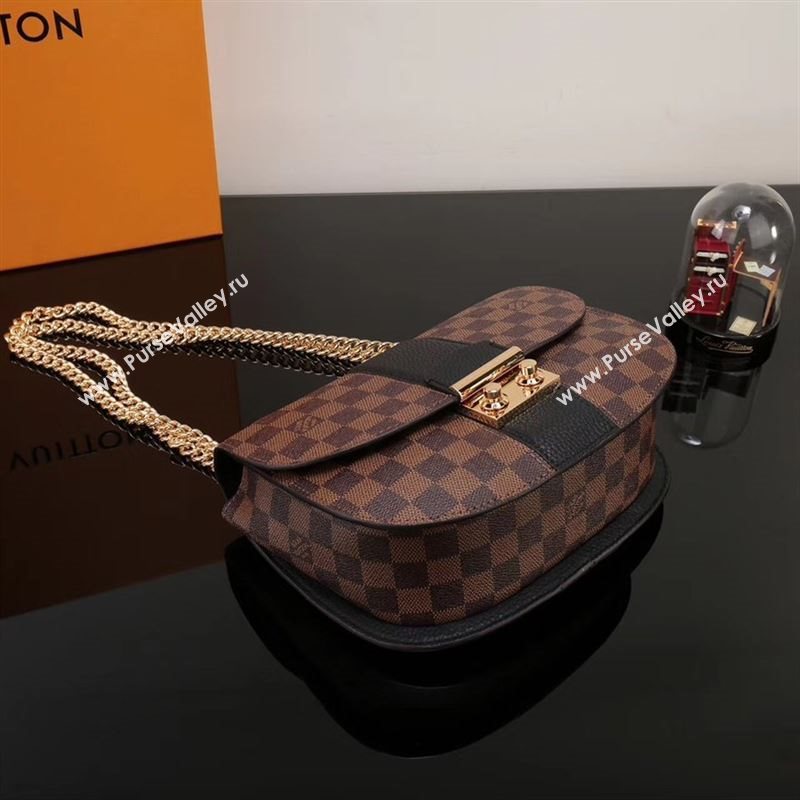 LV Louis Vuitton Monogram Wight Shoulder Bag N64419 Damier Handbag Black