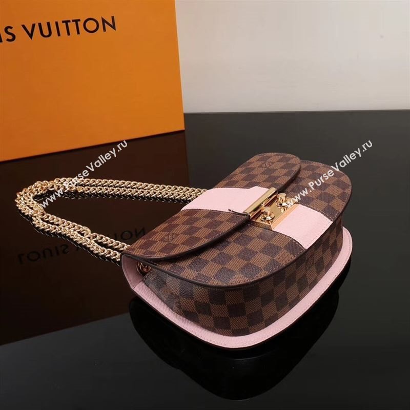 LV Louis Vuitton Monogram Wight Shoulder Bag N64418 Damier Handbag Pink