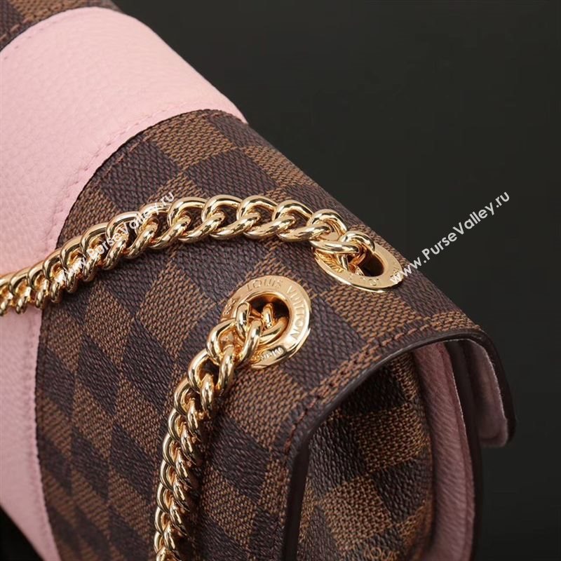 LV Louis Vuitton Monogram Wight Shoulder Bag N64418 Damier Handbag Pink