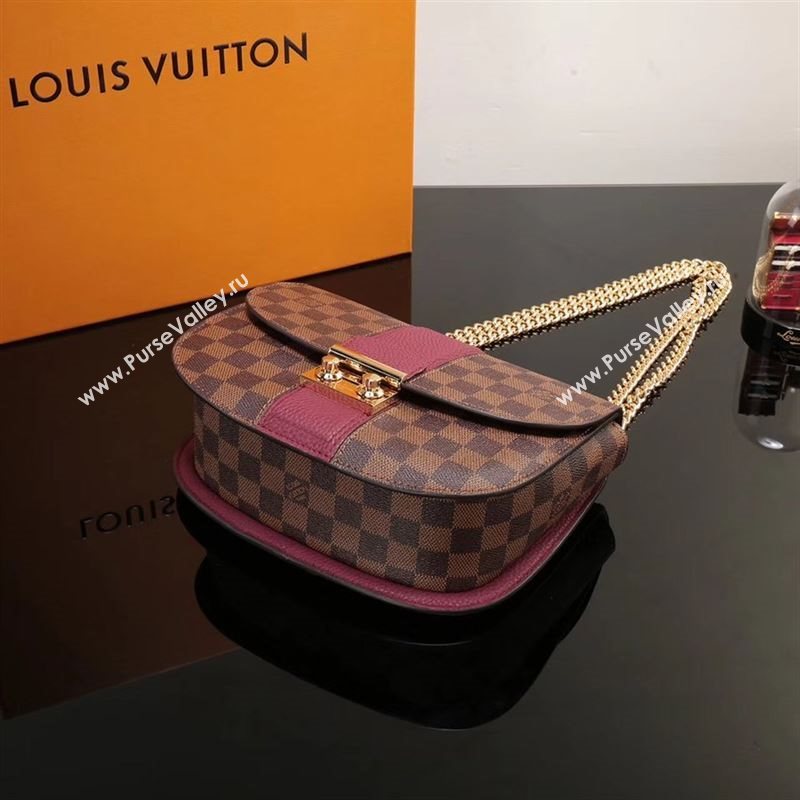 LV Louis Vuitton Monogram Wight Shoulder Bag N64420 Damier Handbag Wine