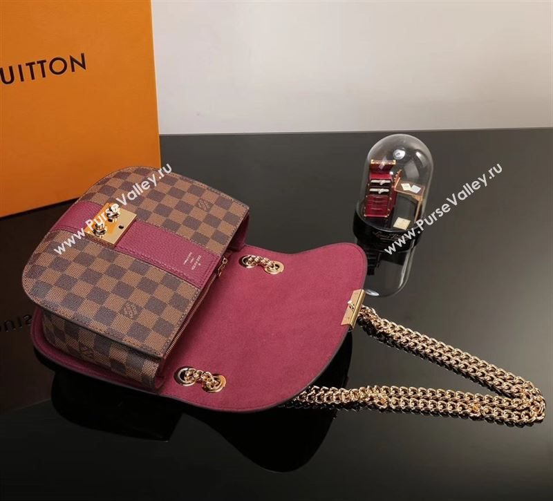 LV Louis Vuitton Monogram Wight Shoulder Bag N64420 Damier Handbag Wine