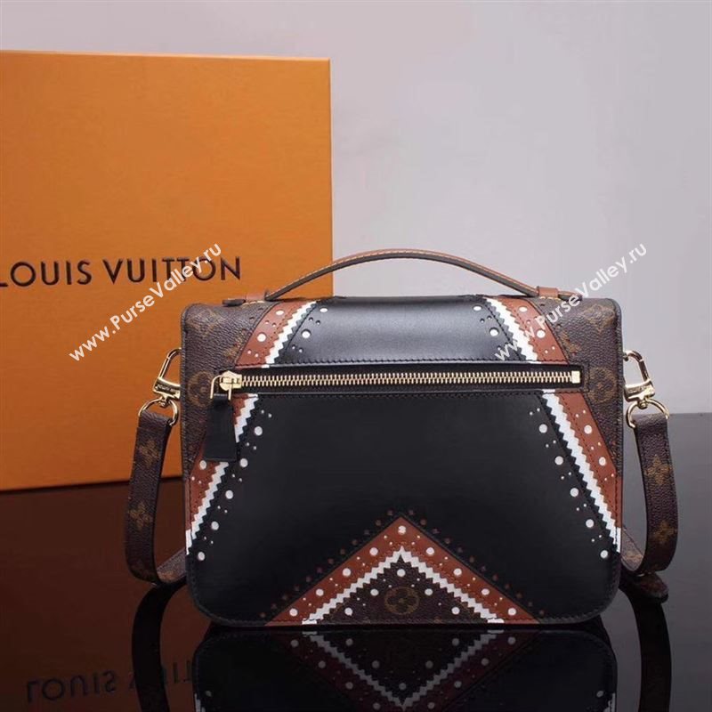 LV Louis Vuitton Monogram Pochette Metis Shoulder Bag M43488 Handbag Black