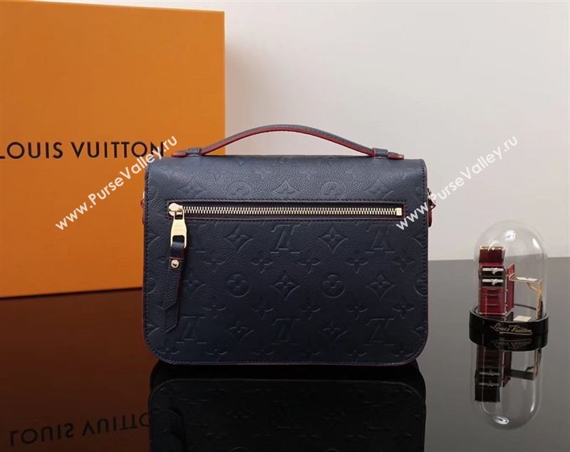 LV Louis Vuitton Pochette Metis Bag M44071 Leather Handbag Black&red