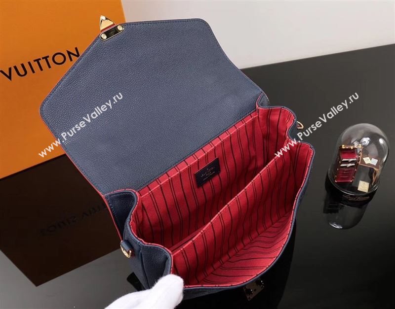 LV Louis Vuitton Pochette Metis Bag M44071 Leather Handbag Black&red