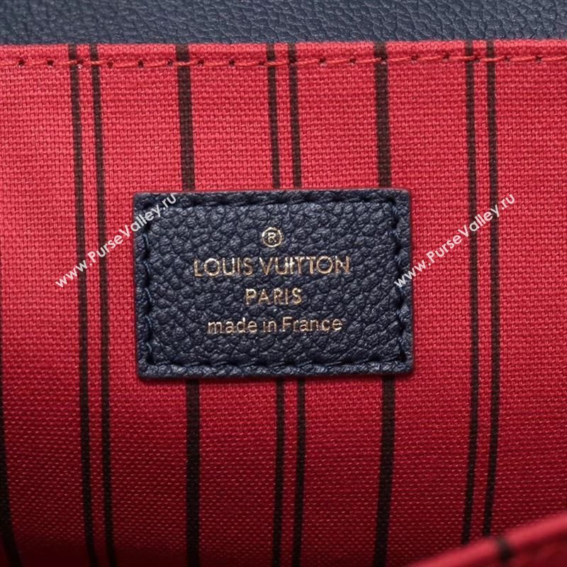 LV Louis Vuitton Pochette Metis Bag M44071 Leather Handbag Black&red
