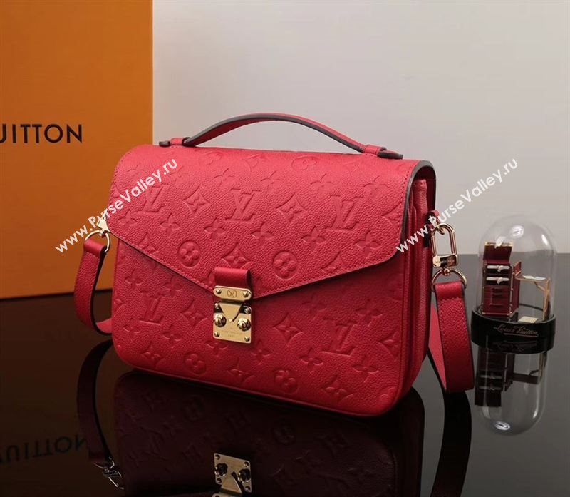 LV Louis Vuitton Pochette Metis Shoulder Bag M41488 Monogram Leather Handbag Red