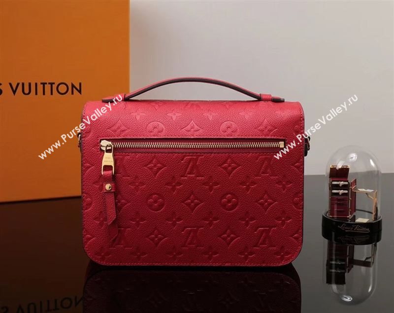 LV Louis Vuitton Pochette Metis Shoulder Bag M41488 Monogram Leather Handbag Red
